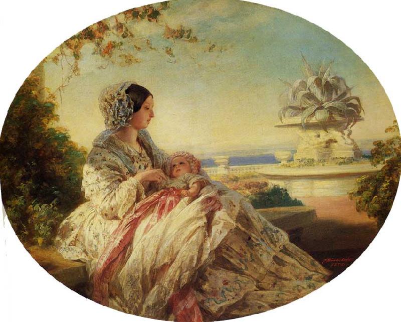 Franz Xaver Winterhalter Queen Victoria with Prince Arthur